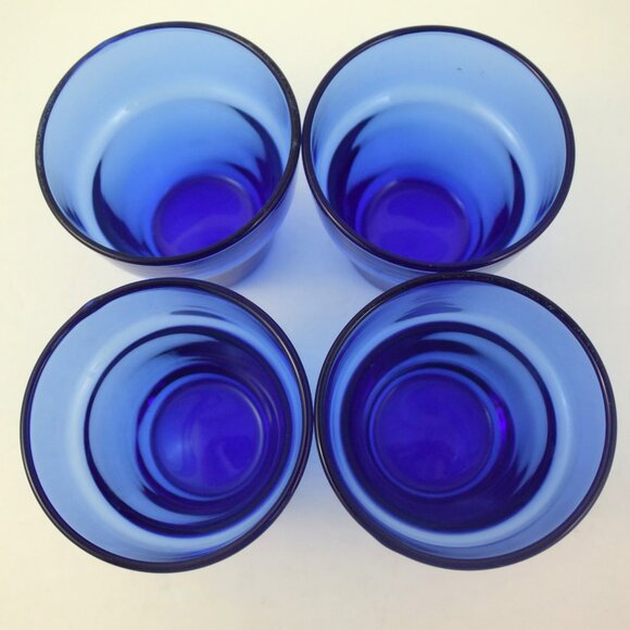 4 Anchor Hocking Cobalt Blue "Planter Pot" Tealight/Votive Holders - Picture 4 of 9